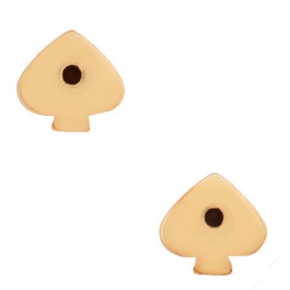 KATE SPADE • Large Legacy Logo Mother of Pearl Spade Earrings - Picture 5 of 6